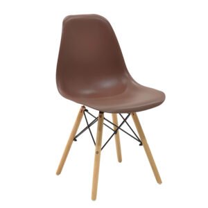 Καρέκλα Julita House Genius PP καφέ-φυσικό πόδι 46x50x82εκ