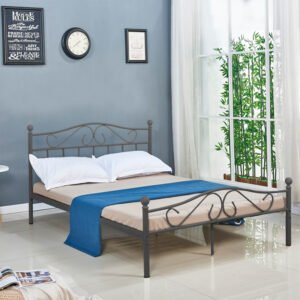 Κρεβάτι Yorick House Genius μαύρο μεταλλικό 140x190εκ