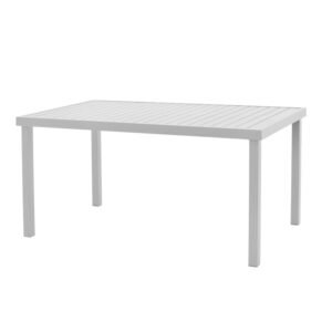 Τραπέζι Kliton House Genius αλουμινίου λευκό 150x80x74εκ