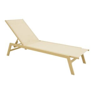Ξαπλώστρα Boka House Genius αλουμίνιο cappuccino- textilene σε σαμπανί 60x192x31εκ