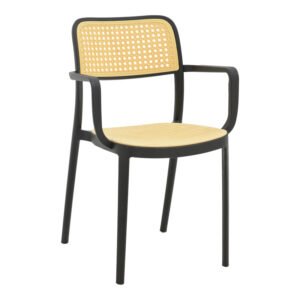 Πολυθρόνα Westley House Genius pp φυσικό-μαύρο 58x47x81εκ