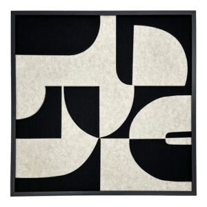 Πίνακας με πλαίσιο Jeire House Genius μαύρο-λευκό 62x2.5x62εκ