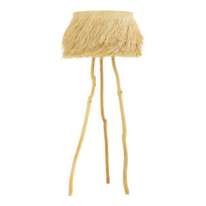 Φωτιστικό δαπέδου Herfo Inart Ε27 ρατάν σε φυσική απόχρωση Φ60x135εκ