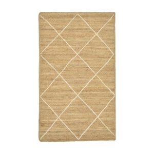 Χαλί Strike Inart μπεζ-εκρού γιούτα 120x180x1εκ