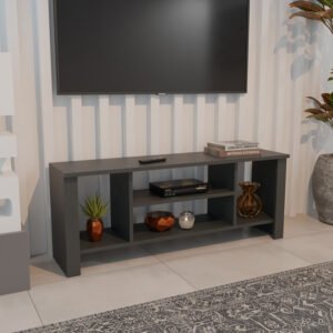 Έπιπλο τηλεόρασης Seref House Genius σε ανθρακί απόχρωση 120x30x47εκ