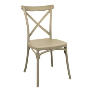 Καρέκλα Crossie House Genius στοιβαζόμενη pp σε απόχρωση cappucino 38x46.5x82εκ
