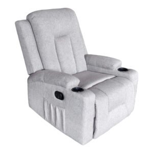 Πολυθρόνα relax Gessel House Genius ύφασμα σε γκρι-μπεζ 80x90x98εκ