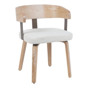 Πολυθρόνα Anesy House Genius μέταλλο-ξύλο με ύφασμα σε μπεζ απόχρωση 53.5x51x72εκ