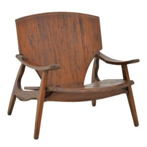 Πολυθρόνα Brazin House Genius καρυδί teak ξύλο 72x71x77εκ