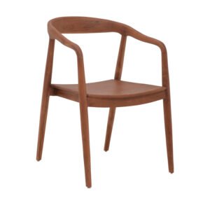 Πολυθρόνα Zonge House Genius σκελετός teak ξύλο σε καρυδί απόχρωση 54x57x76εκ