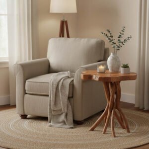 Βοηθητικό τραπέζι Ceniole House Genius teak ξύλο σε φυσική απόχρωση 44x42x40εκ