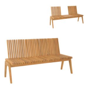 Πολυμορφικός καναπές-παγκάκι Jey House Genius teak ξύλο σε φυσική απόχρωση 120x57.5x80εκ