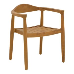 Πολυθρόνα Ganny House Genius teak ξύλο σε φυσική απόχρωση 59x56x71εκ