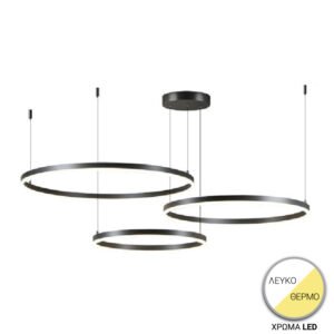 Φωτιστικό οροφής Premele House Genius led μαύρο μέταλλο Φ120x150εκ