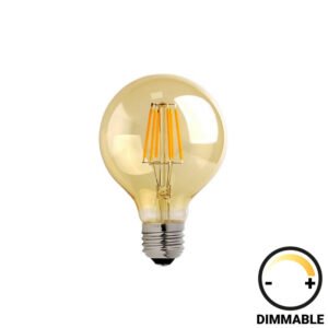 Λαμπτήρας LED G125 Bulb House Genius dimmable 8W E27 2700K amber
