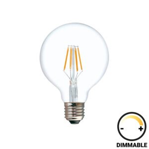 Λαμπτήρας LED G80 Bulb House Genius dimmable 8W E27 2700K clear