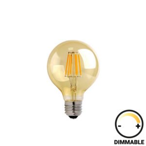 Λαμπτήρας LED G80 Bulb House Genius dimmable 8W E27 2700K amber