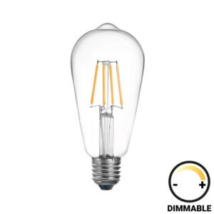 Λαμπτήρας LED ST64 Bulb House Genius dimmable 4W E27 2700K clear