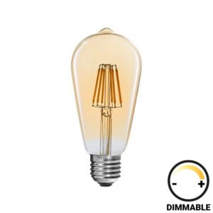 Λαμπτήρας LED ST64 Bulb House Genius dimmable 4W E27 2700K amber