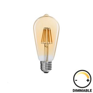 Λαμπτήρας LED ST64 Bulb House Genius dimmable 8W E27 2700K amber