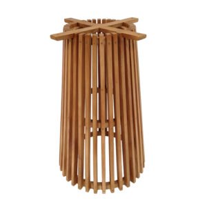 Βάση τραπεζιού μπαρ εσωτερικού χώρου Galy House Genius mindi ξύλο σε φυσική απόχρωση Φ60x90εκ