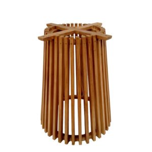 Βάση τραπεζιού εσωτερικού χώρου Galy House Genius mindi ξύλο σε φυσική απόχρωση Φ60x75εκ