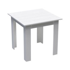 Τραπέζι Manka I House Genius σε λευκή απόχρωση 80x80x77εκ