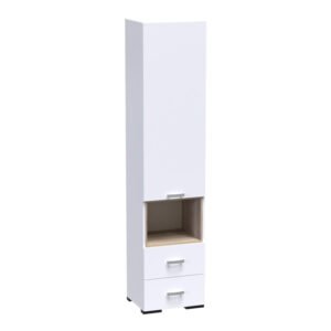 Βιτρίνα-στήλη Toscana House Genius σε λευκή απόχρωση 50x42x222.5εκ