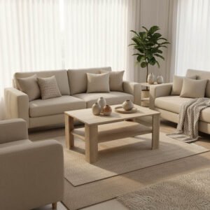 Τραπέζι σαλονιού Κhofi House Genius σε sonoma απόχρωση 90x60x42.3εκ