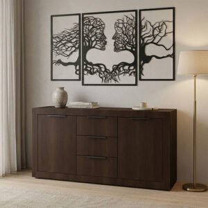 Μπουφές Doha House Genius σε wenge απόχρωση 150x45x80.5εκ