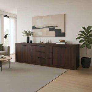 Μπουφές Doha House Genius σε wenge απόχρωση 210x45x80.5εκ