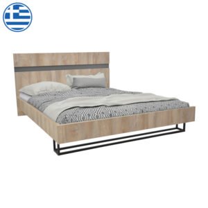 Κρεβάτι διπλό Elencia House Genius σε oak με γκρι απόχρωση 160x200εκ