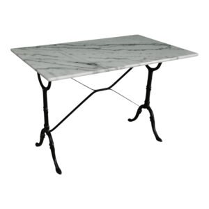 Τραπέζι μαρμάρινο Weiber House Genius μαντέμι σε λευκή-μαύρη απόχρωση 100x60x70.8εκ