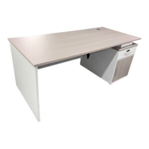 Γραφείο εργασίας Armadi με ντουλάπι House Genius σε sonoma-λευκή απόχρωση 180x80x75εκ