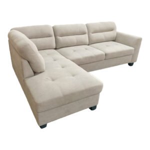 Γωνιακός καναπές δεξιά γωνία Camile House Genius ύφασμα σε μπεζ απόχρωση 270x174x95εκ