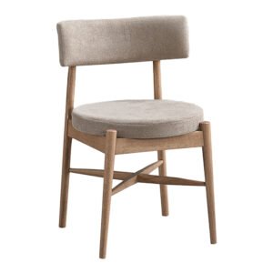 Καρέκλα Raudi House Genius rubberwood σε φυσική-μπεζ απόχρωση 45.5x45.5x81εκ