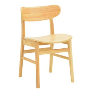 Καρέκλα Lumnia House Genius rubberwood σε φυσική απόχρωση 46x50x76εκ