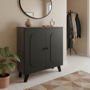 Παπουτσοθήκη-ντουλάπι Cathi House Genius σε oak - anthracite απόχρωση 80x34x95εκ