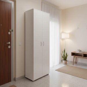 Παπουτσοθήκη-Ντουλάπα Racka House Genius σε λευκή απόχρωση 58x34x186εκ