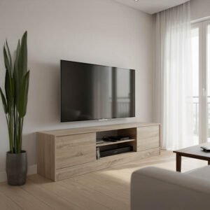 Έπιπλο τηλεόρασης Sasa House Genius σε sonoma απόχρωση 150x35x41.5εκ