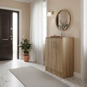 Παπουτσοθήκη-ντουλάπι Souken House Genius 6 ζευγών σε sonoma απόχρωση 60x40x80εκ