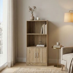 Βιβλιοθήκη Tekaro House Genius sonoma 60x30x120εκ