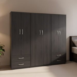 Ντουλάπα εξάφυλλη Athos House Genius wenge 240x42x180εκ