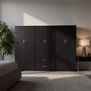 Ντουλάπα εξάφυλλη Athos Ι House Genius wenge 240x42x180εκ