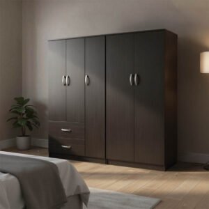 Ντουλάπα πεντάφυλλη Athos Ι House Genius wenge 170x42x180εκ