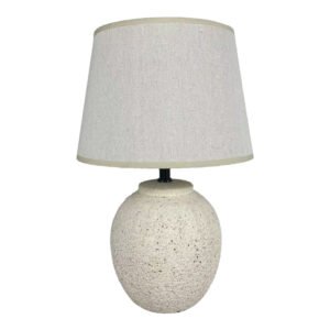 Επιτραπέζιο φωτιστικό Lurata Inart Ε27 κεραμικό σε μπεζ απόχρωση Φ26x38εκ