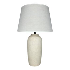 Επιτραπέζιο φωτιστικό Barout Inart Ε27 κεραμικό σε μπεζ απόχρωση Φ40x62εκ