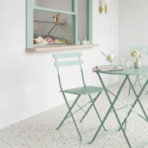 Καρέκλα Bistro House Genius μεταλλική αναδιπλούμενη σε μέντα απόχρωση 42x46x82εκ