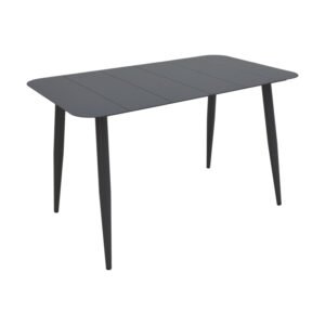Τραπέζι Vista House Genius αλουμίνιο σε μαύρη απόχρωση 120x70x72εκ