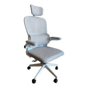 Καρέκλα γραφείου Recko House Genius ύφασμα mesh σε γκρι απόχρωση 64x58x123-133εκ